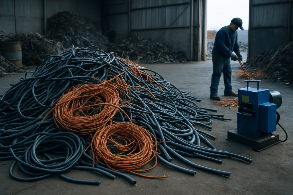 El reciclaje de cable eléctrico y la recuperación de cobre: proceso y valor del material - Chatarrería Hermanos Lopez El reciclaje de cable eléctrico y la recuperación de cobre: proceso y valor del material